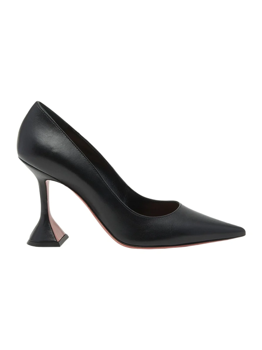 Amina Muaddi Ami Lambskin Pedestal Pumps