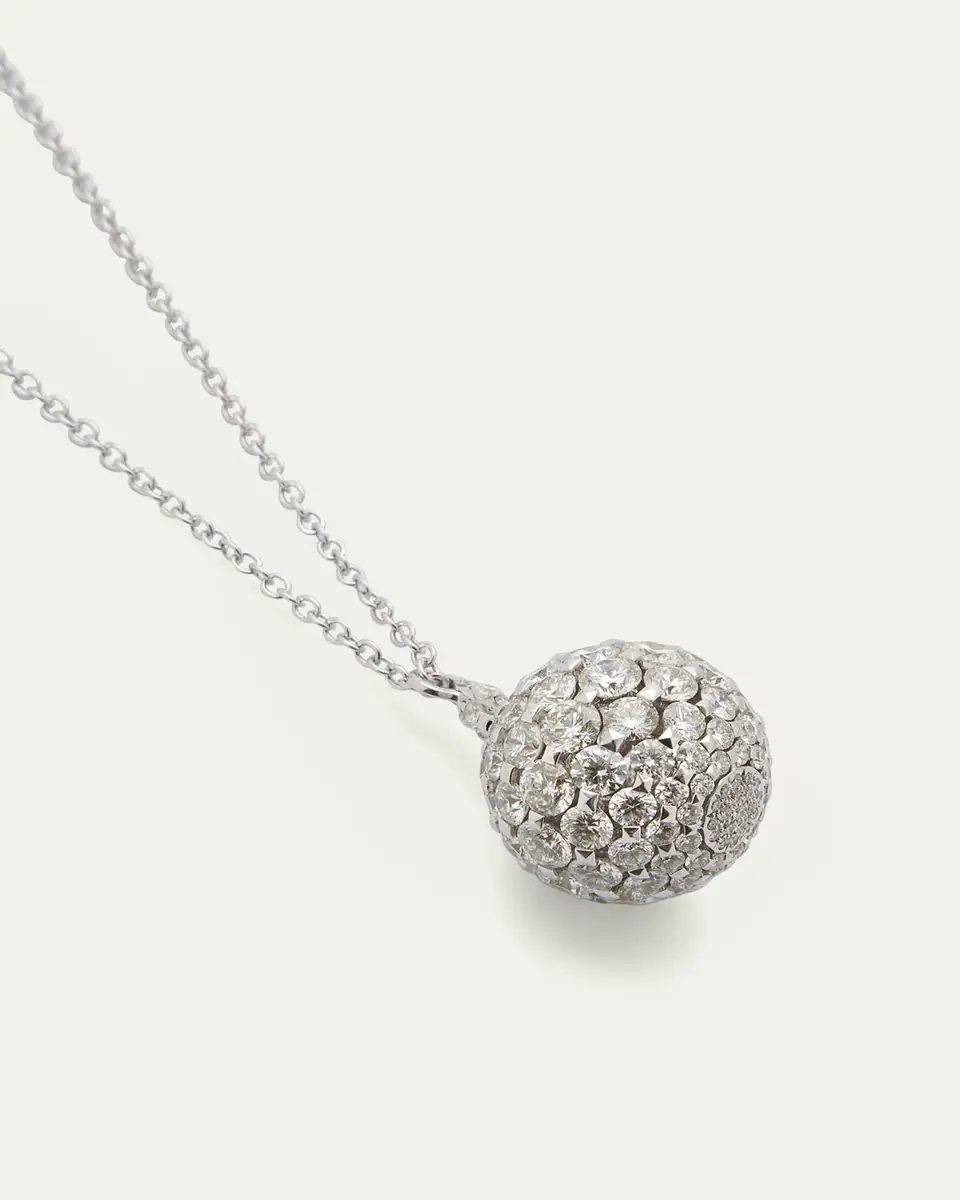 Boghossian White Gold Sphere Pendant with Diamonds | Thumbnail 4
