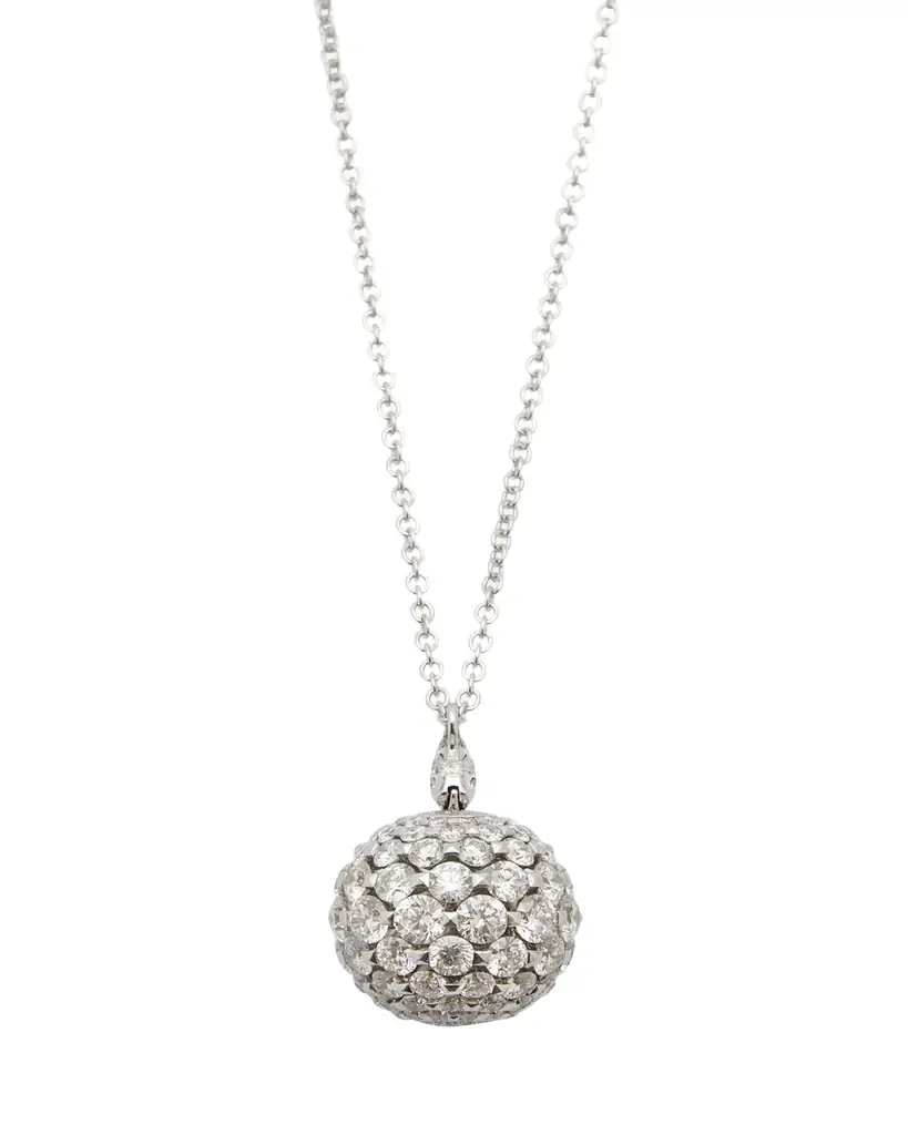 Boghossian White Gold Sphere Pendant with Diamonds | Image 1 Boghossian White Gold Sphere Pendant with Diamonds | Image 1