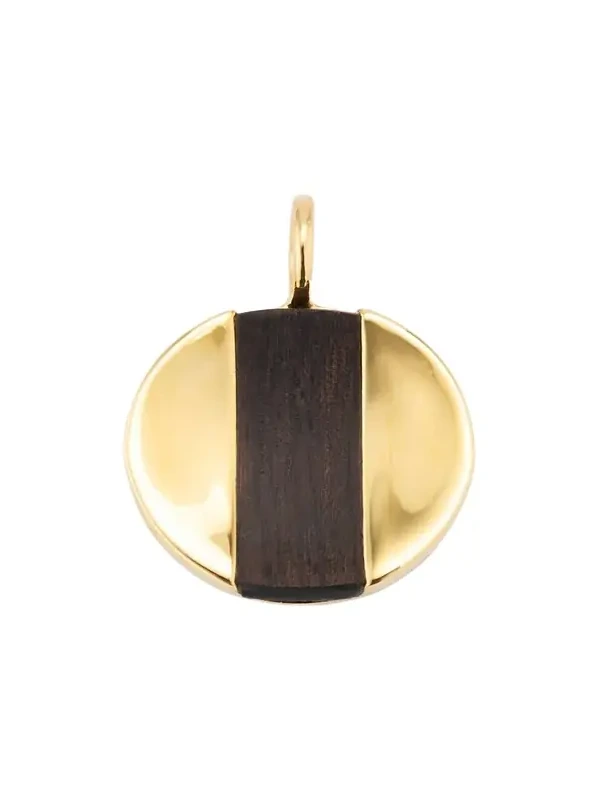 Men's 18K Yellow Gold Mpingo Hardwood Oskar Pendant Men's 18K Yellow Gold Mpingo Hardwood Oskar Pendant