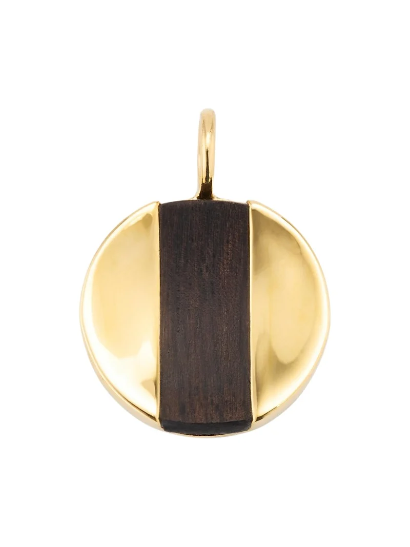 Kinraden Men's 18K Yellow Gold Mpingo Hardwood Oskar Pendant