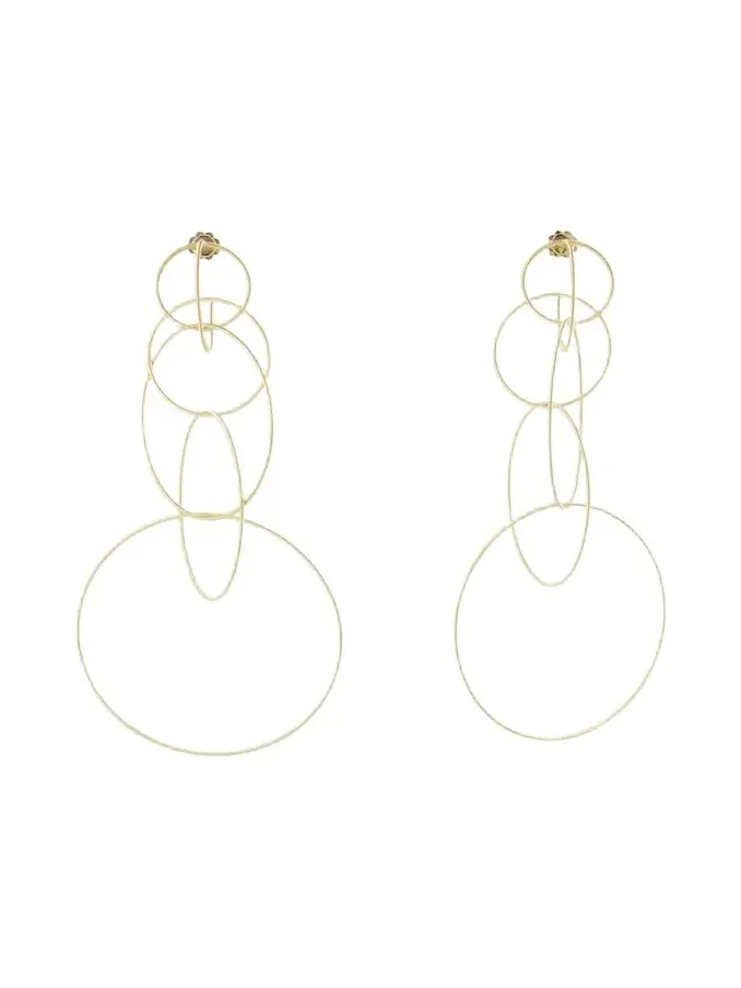 Waikiki 18K Yellow Gold Circle Drop Earrings Waikiki 18K Yellow Gold Circle Drop Earrings