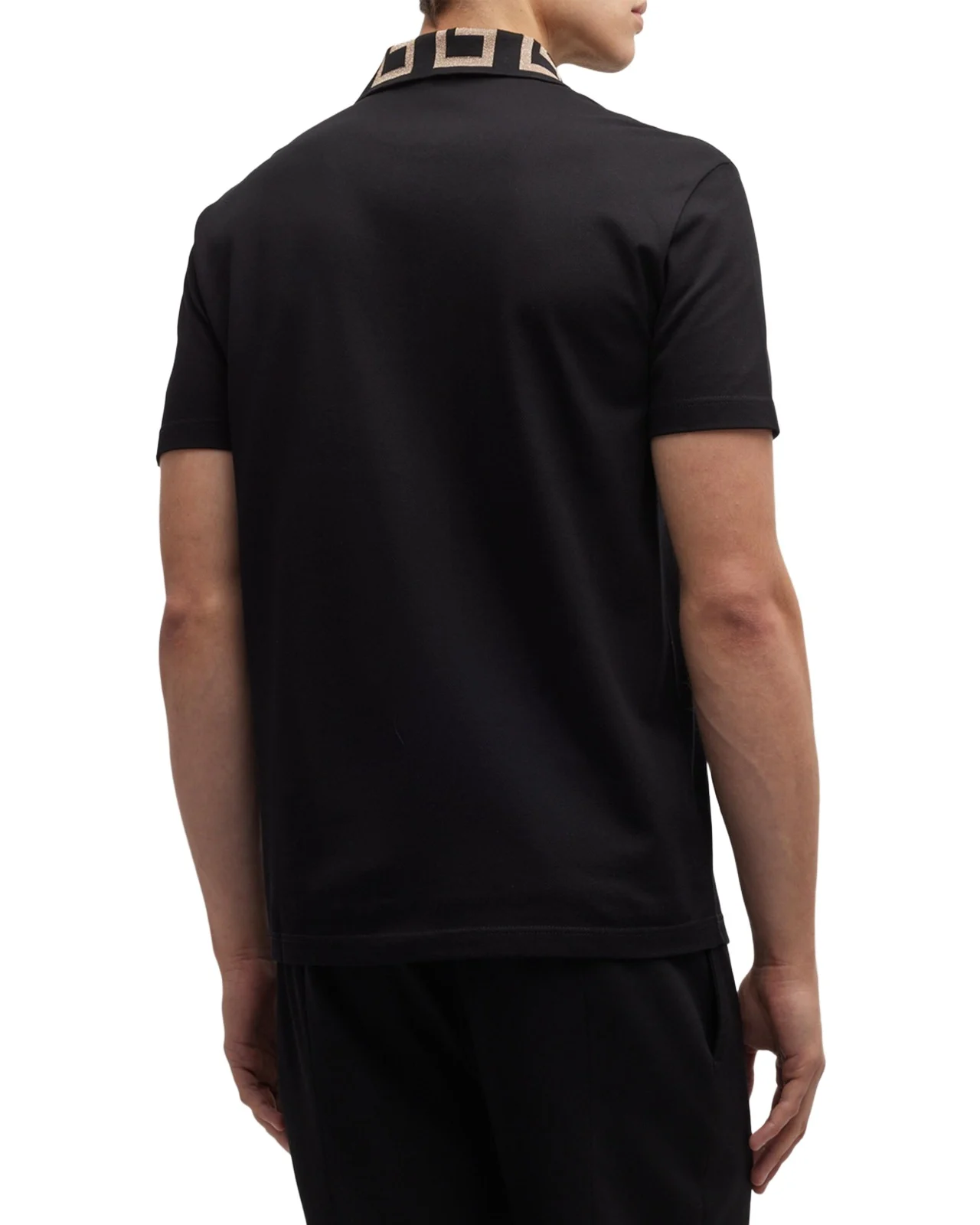 Men's Greca-Collar Polo Shirt Men's Greca-Collar Polo Shirt