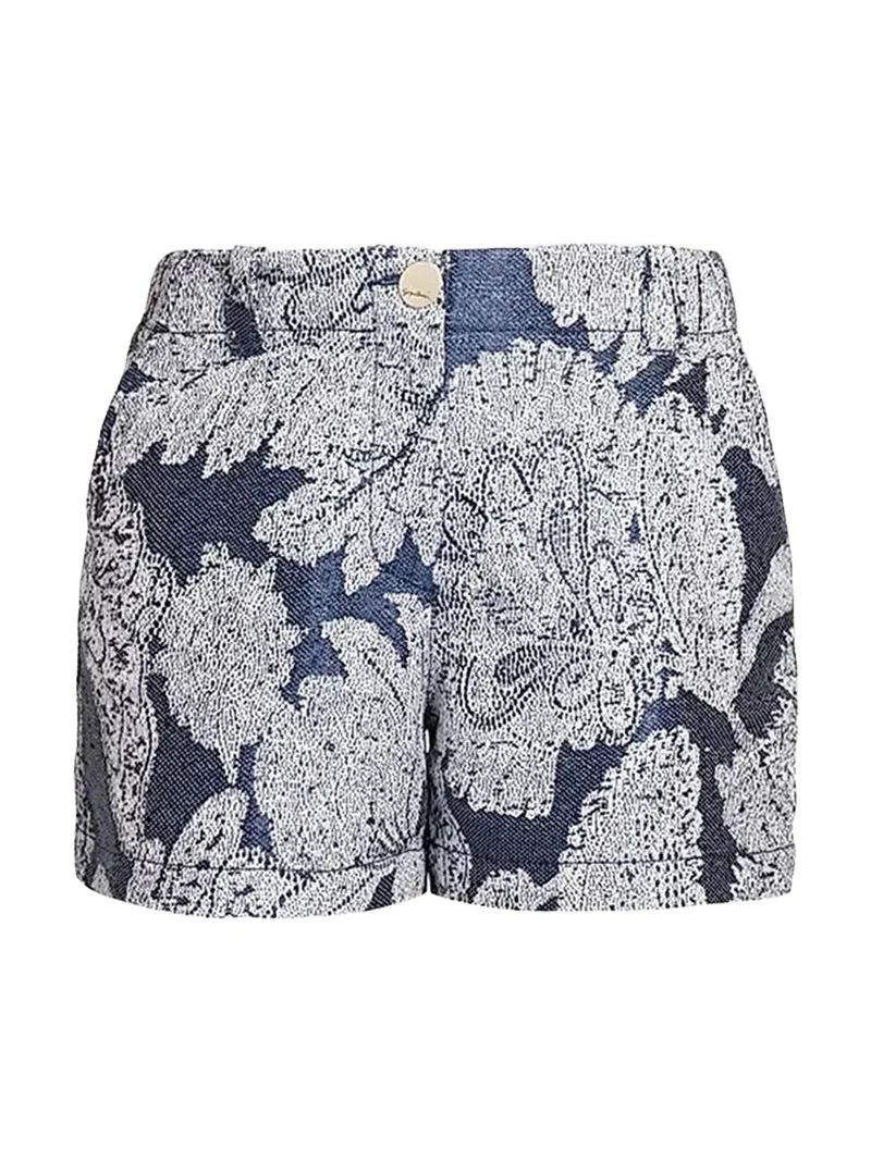 Paisley High-Rise Shorts