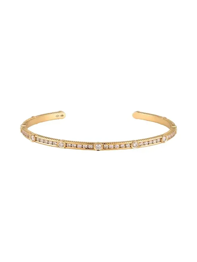 18K Rayon Diamond Bangle
