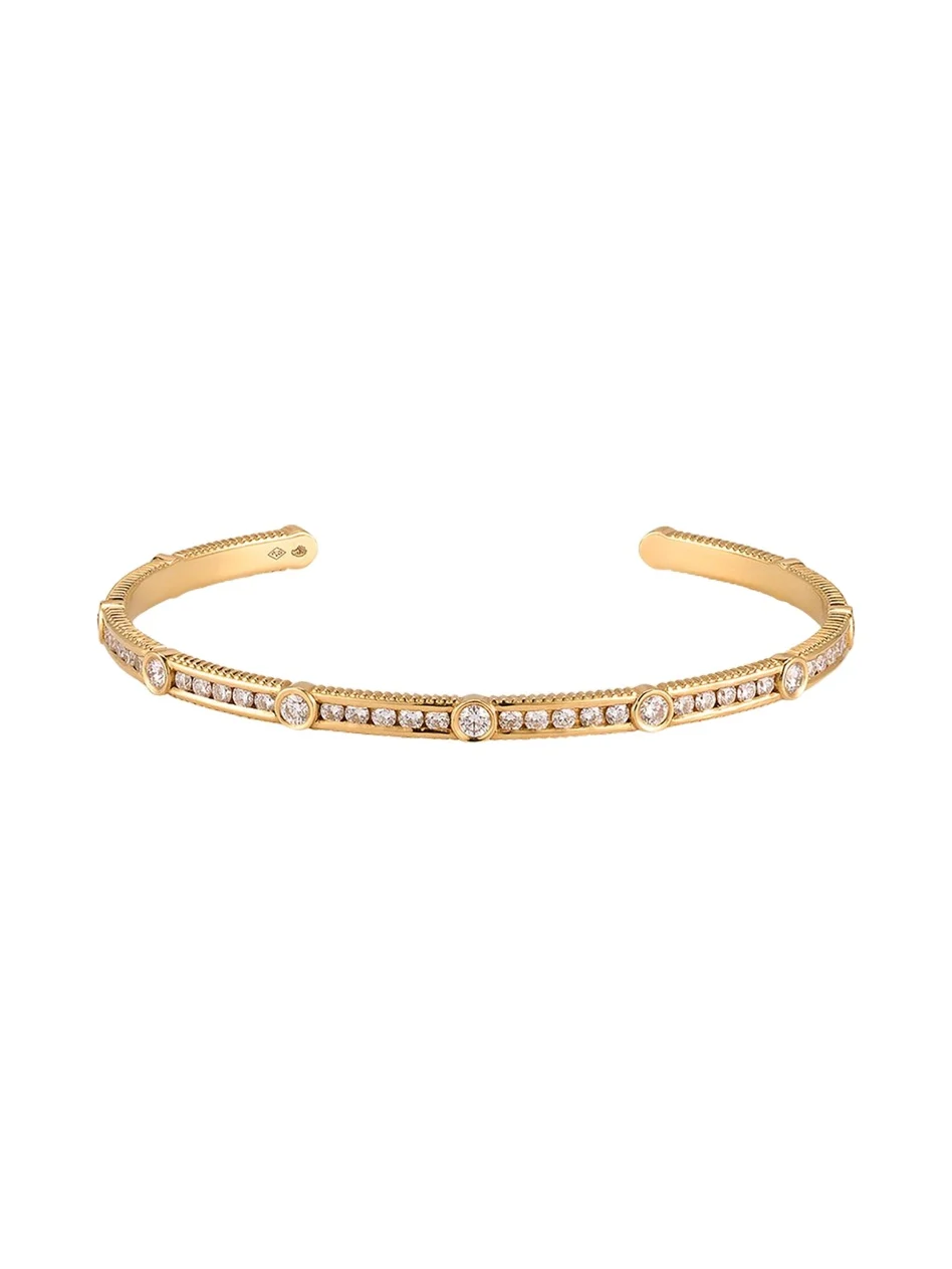 Viltier 18K Rayon Diamond Bangle