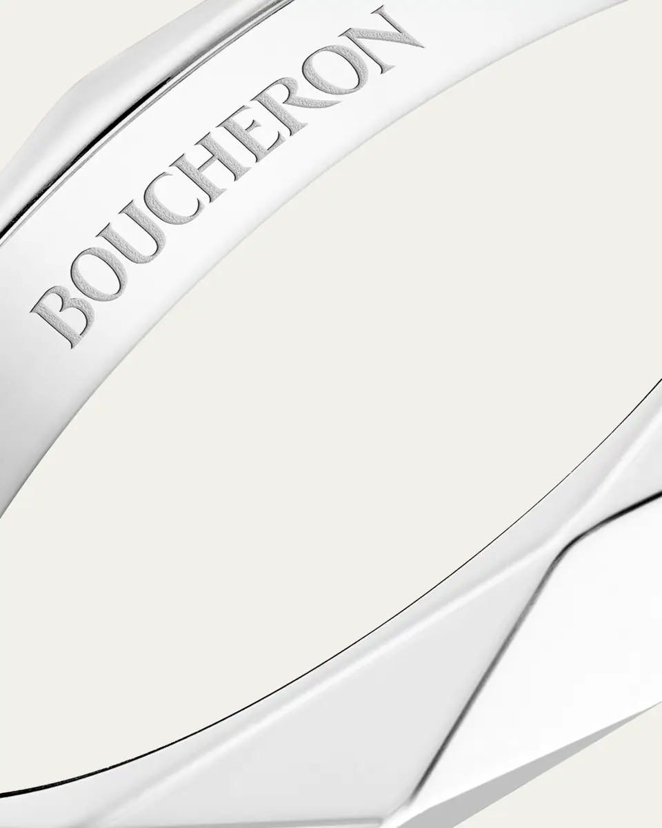 Boucheron Facette Medium Platinum Wedding Band Ring, Size 53 | Thumbnail 9 Boucheron Facette Medium Platinum Wedding Band Ring, Size 53 | Thumbnail 9