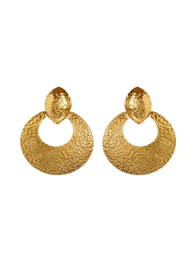 Textured Hoop Clip-On Earrings
