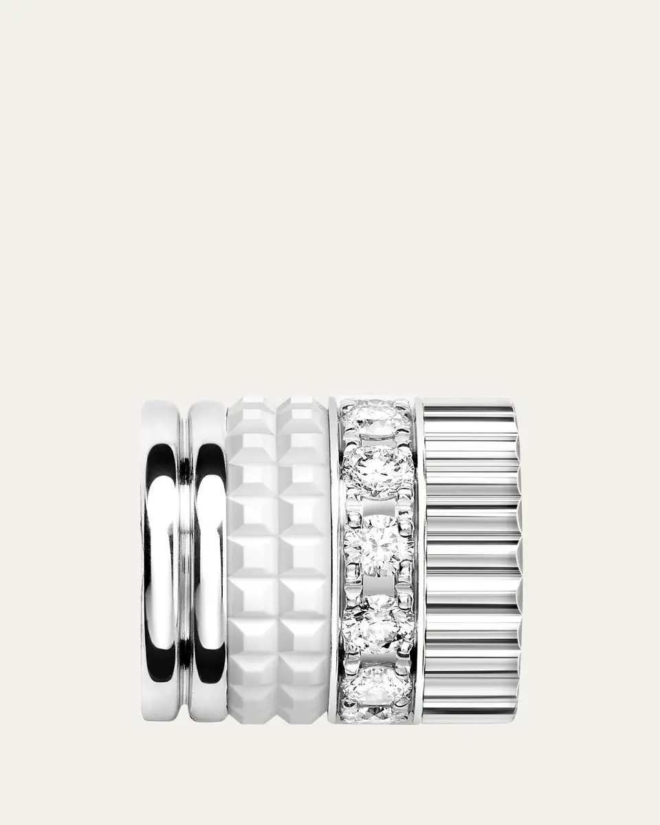Boucheron Quatre Double White Edition Small 18K White Gold Tie Necklace | Thumbnail 3 Boucheron Quatre Double White Edition Small 18K White Gold Tie Necklace | Thumbnail 3