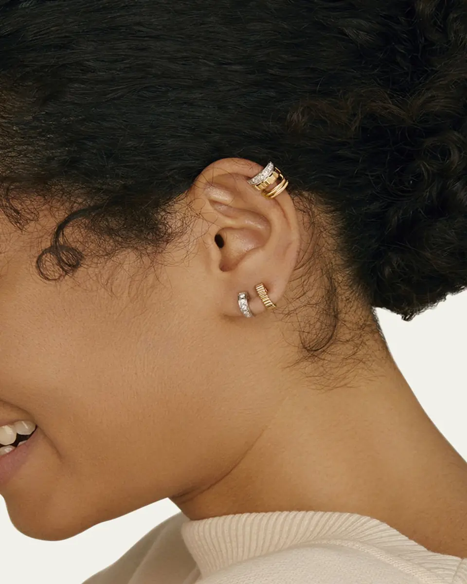 Boucheron Quatre Radiant Clip Earring in White Gold and Diamonds, Single | Thumbnail 2