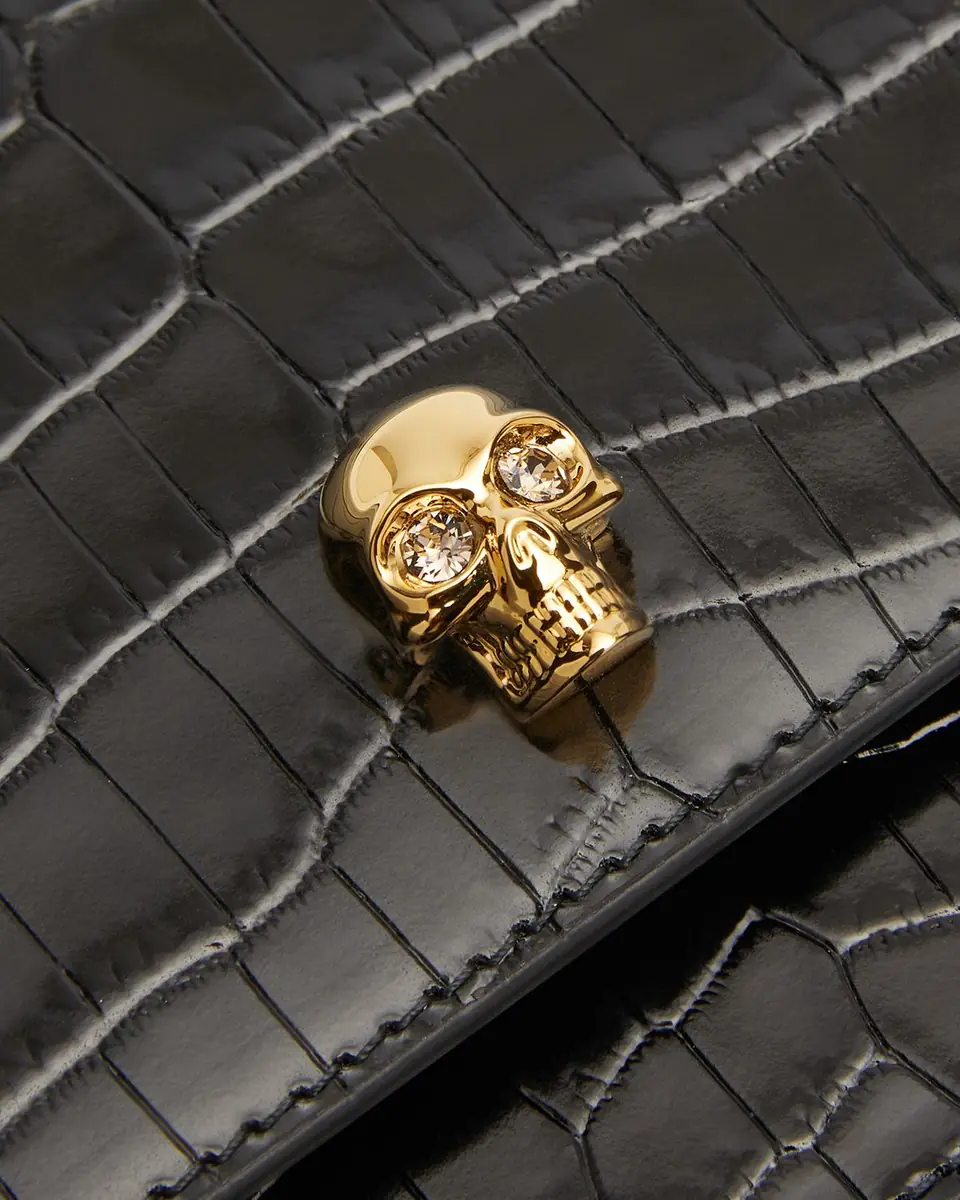 Alexander McQueen Medium Skull Croc-Embossed Top-Handle Bag | Thumbnail 16 Alexander McQueen Medium Skull Croc-Embossed Top-Handle Bag | Thumbnail 16