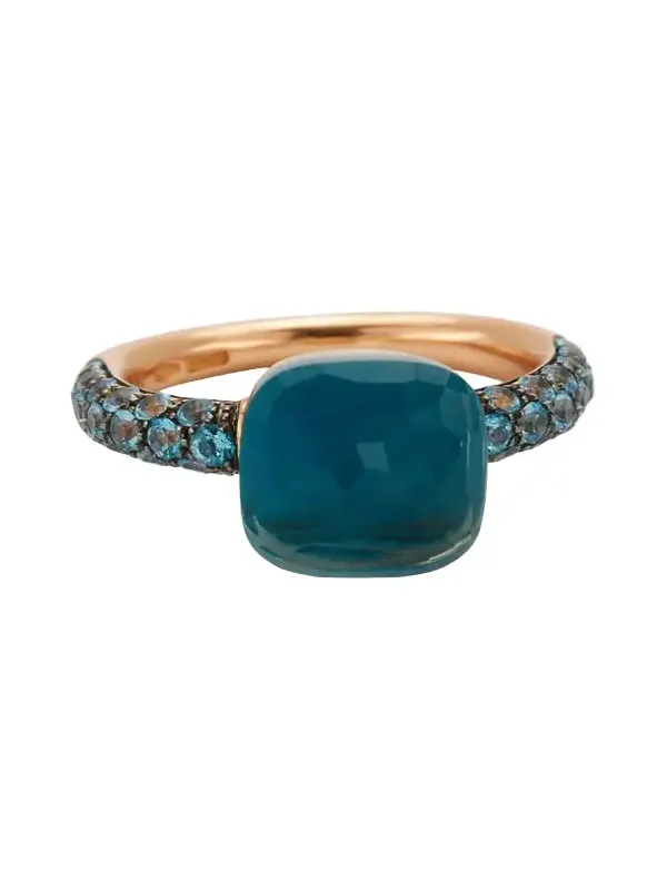 Nudo Classic 18K Ring with Turquoise and Topaz Nudo Classic 18K Ring with Turquoise and Topaz