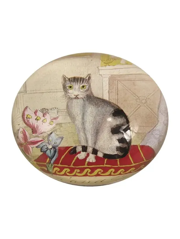 John Derian Cat Dome Paperweight