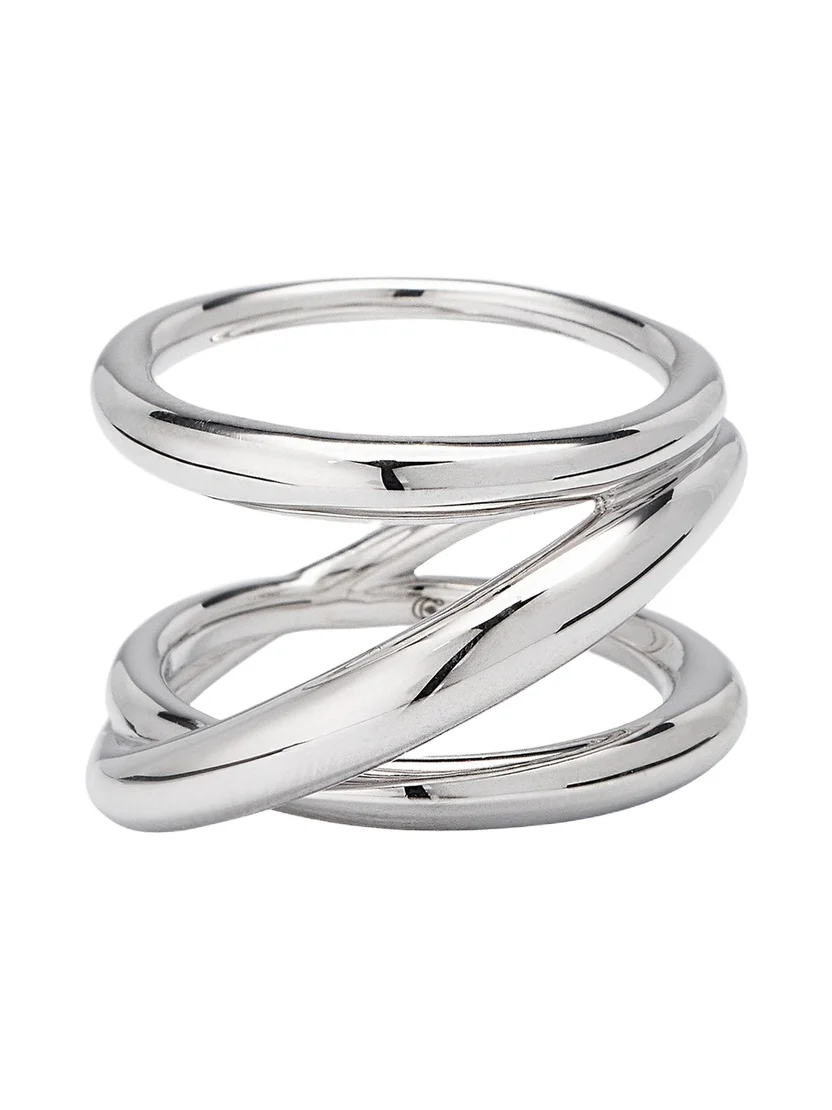 Sterling Silver Bague Triplet Ring
