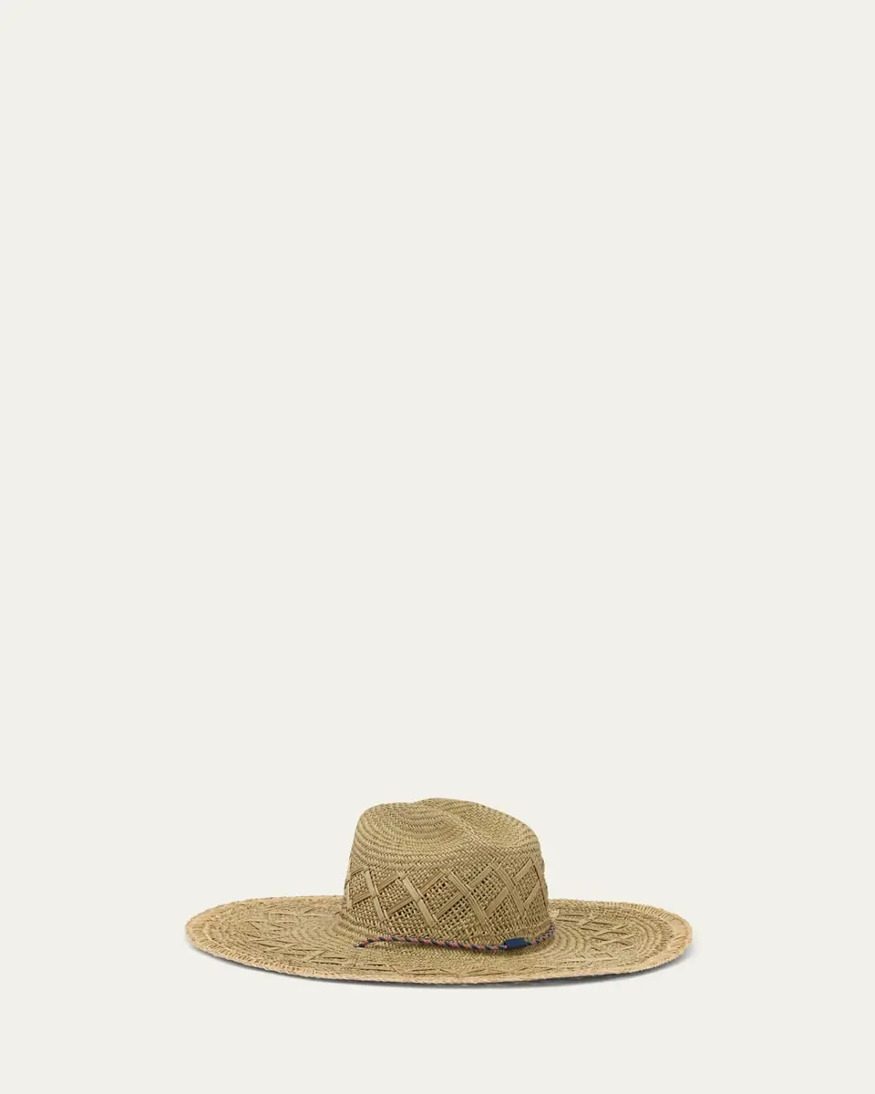 Prada Men's Triangle Logo Straw Hat | Thumbnail 2
