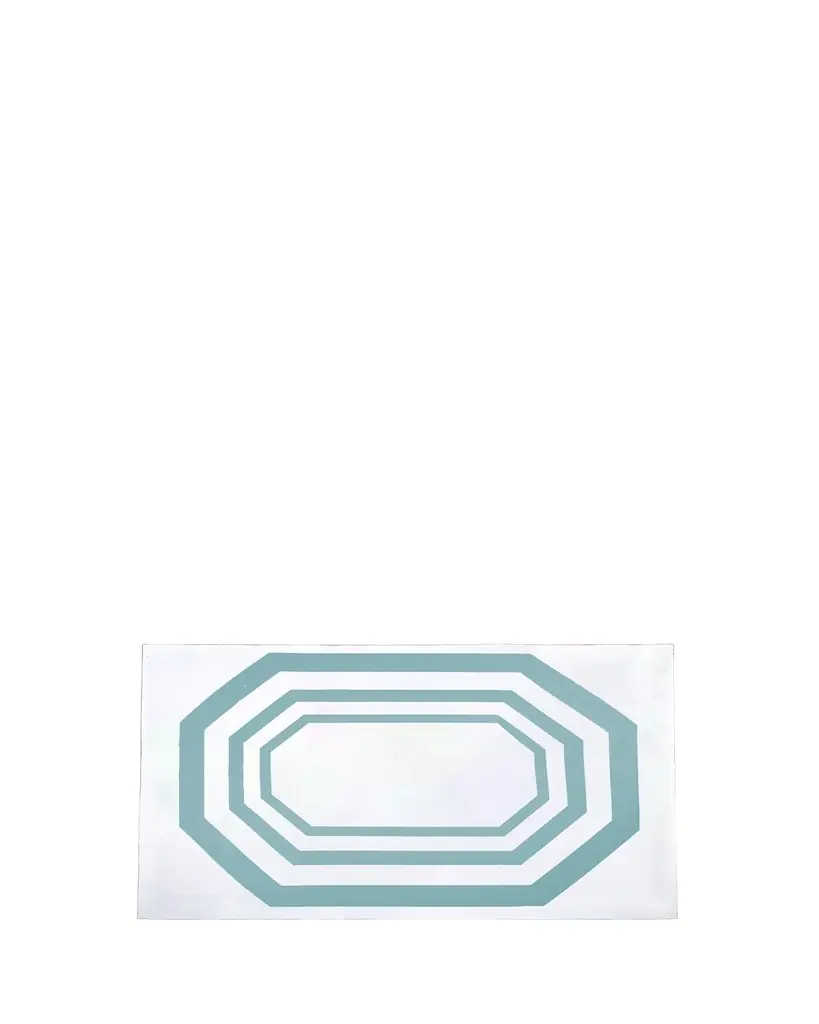 The Lino Essential Aqua Tablecloth, 71" x 125" | Image 1 The Lino Essential Aqua Tablecloth, 71" x 125" | Image 1