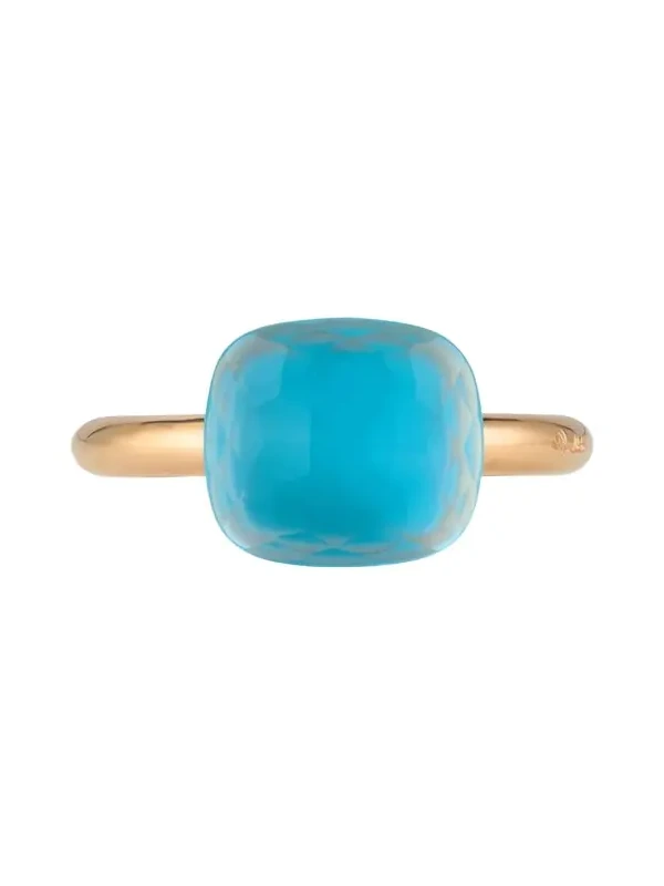 Nudo Classic Ring in Sky Blue Topaz and Mother of Pearl
