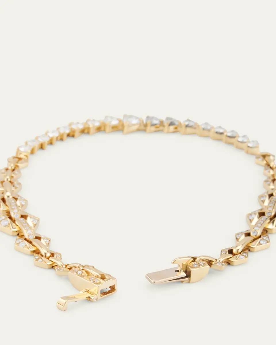 DRIES CRIEL 18k Yellow Gold Diamond Flow Bond Bracelet | Thumbnail 4