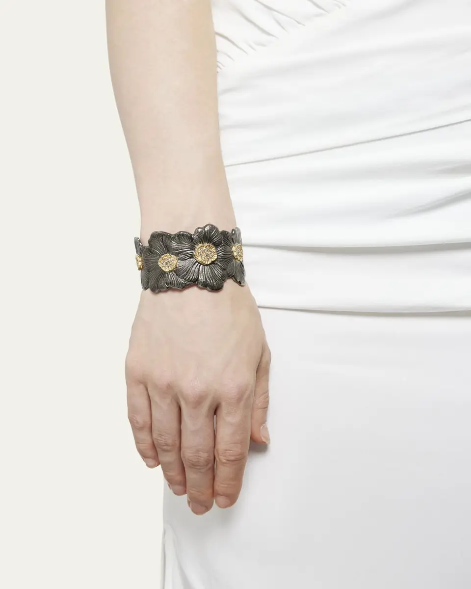 Buccellati Blossom Gardenia Cuff in Burnished Silver | Thumbnail 2 Buccellati Blossom Gardenia Cuff in Burnished Silver | Thumbnail 2