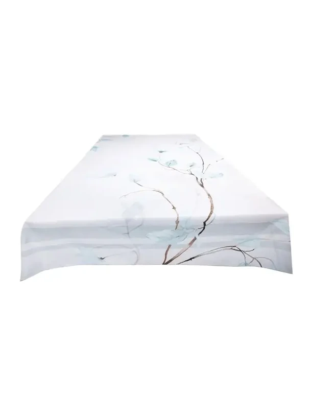 The Lino Japan Aqua Tablecloth, 71" x 144"