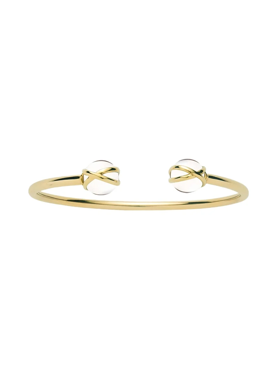 Prisma Polished 18k Gold Crystal Quartz Bangle Prisma Polished 18k Gold Crystal Quartz Bangle