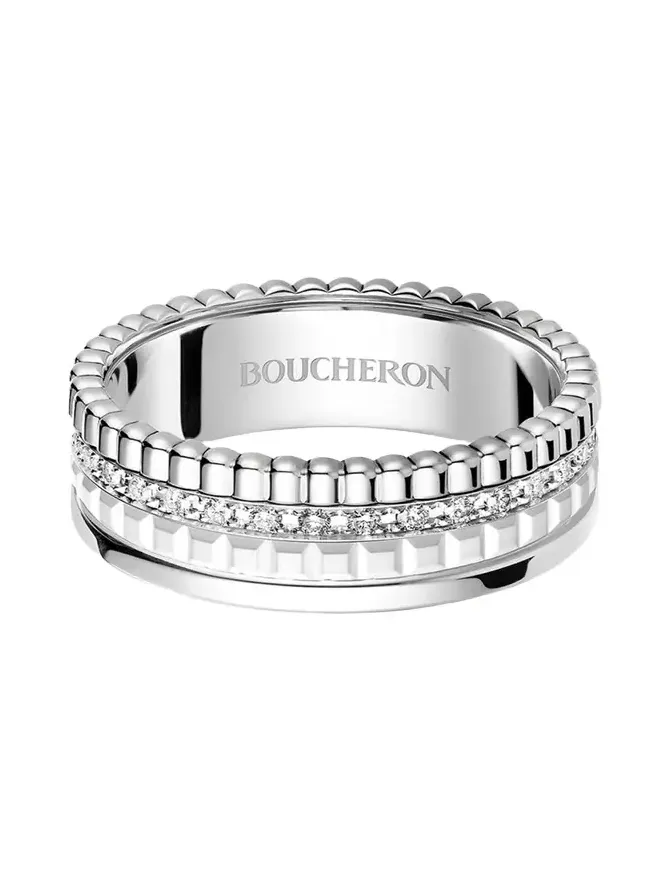 18K White Gold Quatre Double White Edition Small Ring