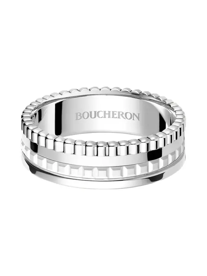 18K White Gold Quatre Double White Edition Small Ring