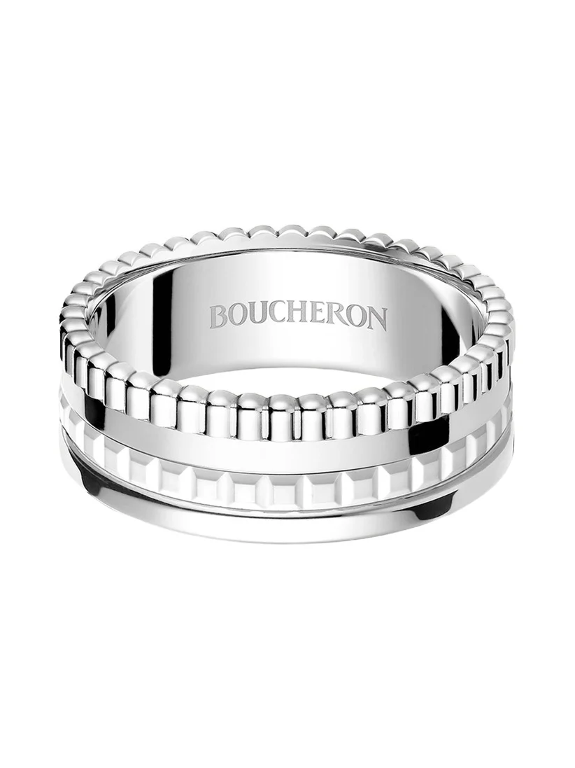 18K White Gold Quatre Double White Edition Small Ring