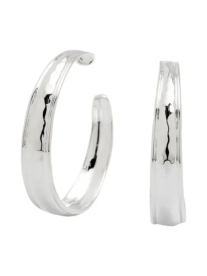 Goddess Hoop Earrings in Sterling Silver