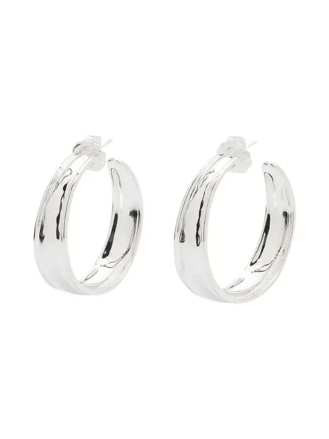 Goddess Hoop Earrings in Sterling Silver