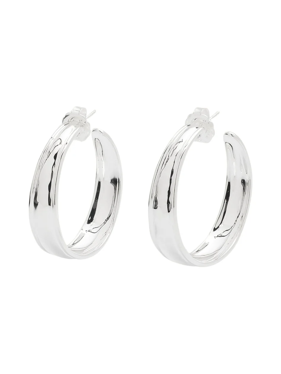 Goddess Hoop Earrings in Sterling Silver