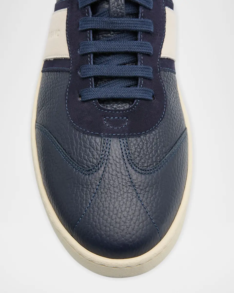 Ferragamo Men's Achille 1 Leather Low-Top Sneakers | Thumbnail 6 Ferragamo Men's Achille 1 Leather Low-Top Sneakers | Thumbnail 6