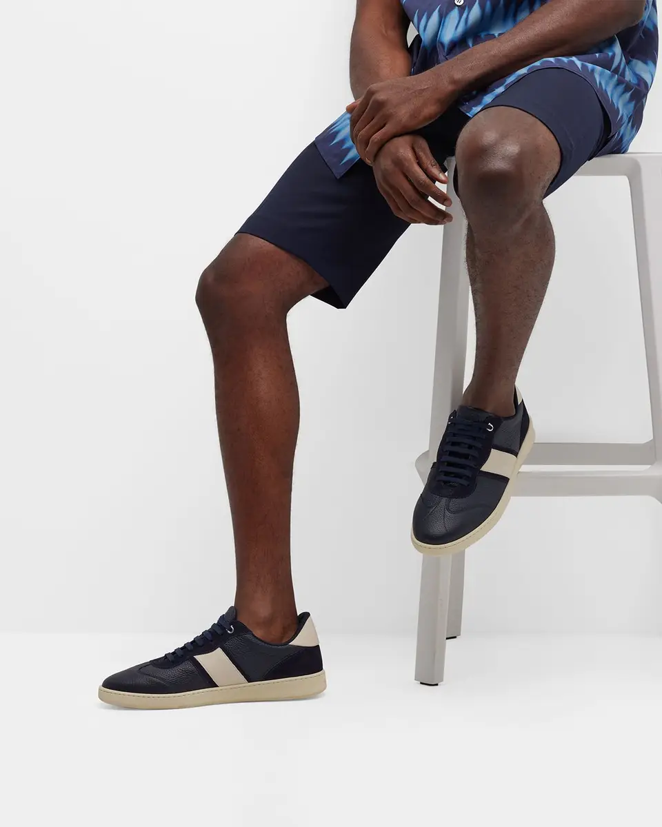 Ferragamo Men's Achille 1 Leather Low-Top Sneakers | Image 1 Ferragamo Men's Achille 1 Leather Low-Top Sneakers | Image 1