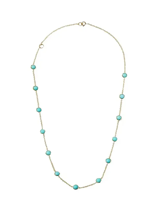 13-Stone Station Necklace in 18K Gold 13-Stone Station Necklace in 18K Gold