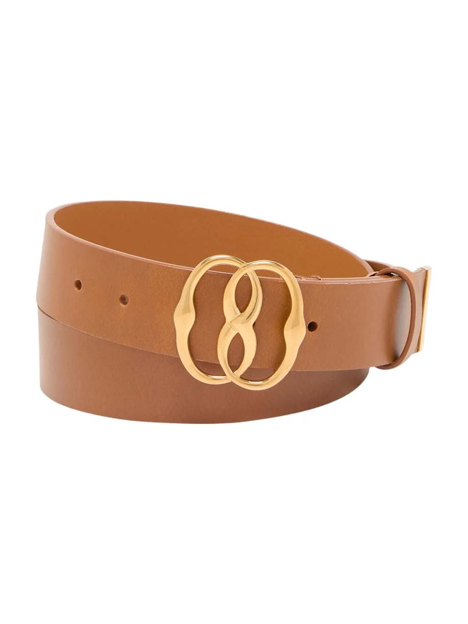 Men's Interlock Buckle Leather Belt Men's Interlock Buckle Leather Belt