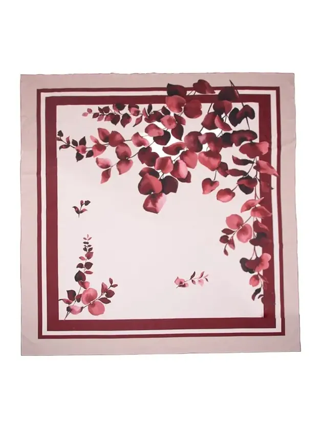 The Lino Eucalyptus Red Tablecloth, 71" Square