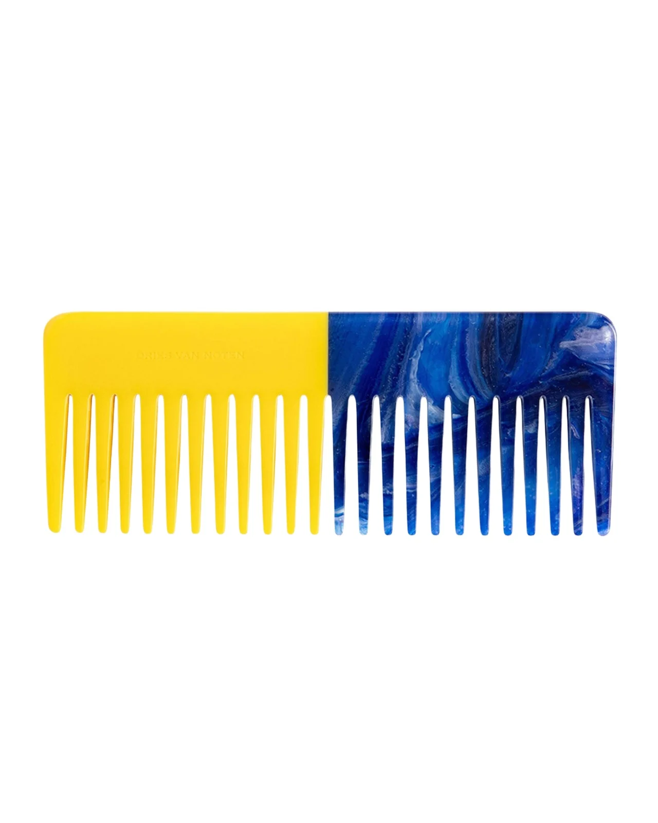 Dries Van Noten Blue and Yellow Wide-Tooth Comb