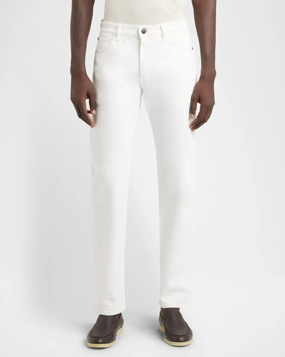 Loro Piana Men's Straight Leg 5-Pocket Pants | Thumbnail 3
