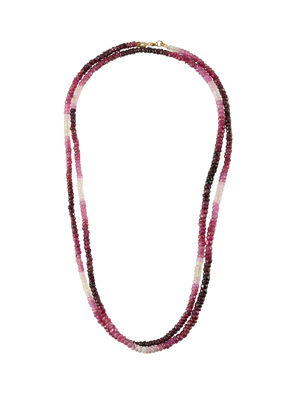 Ombre Ruby Sapphire Long Necklace