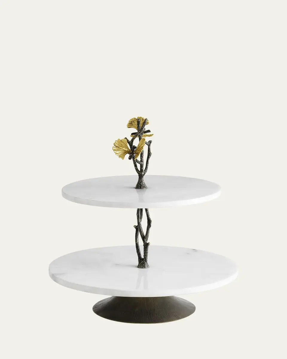 Michael Aram Butterfly Ginkgo Etagere Under counter | Thumbnail 2