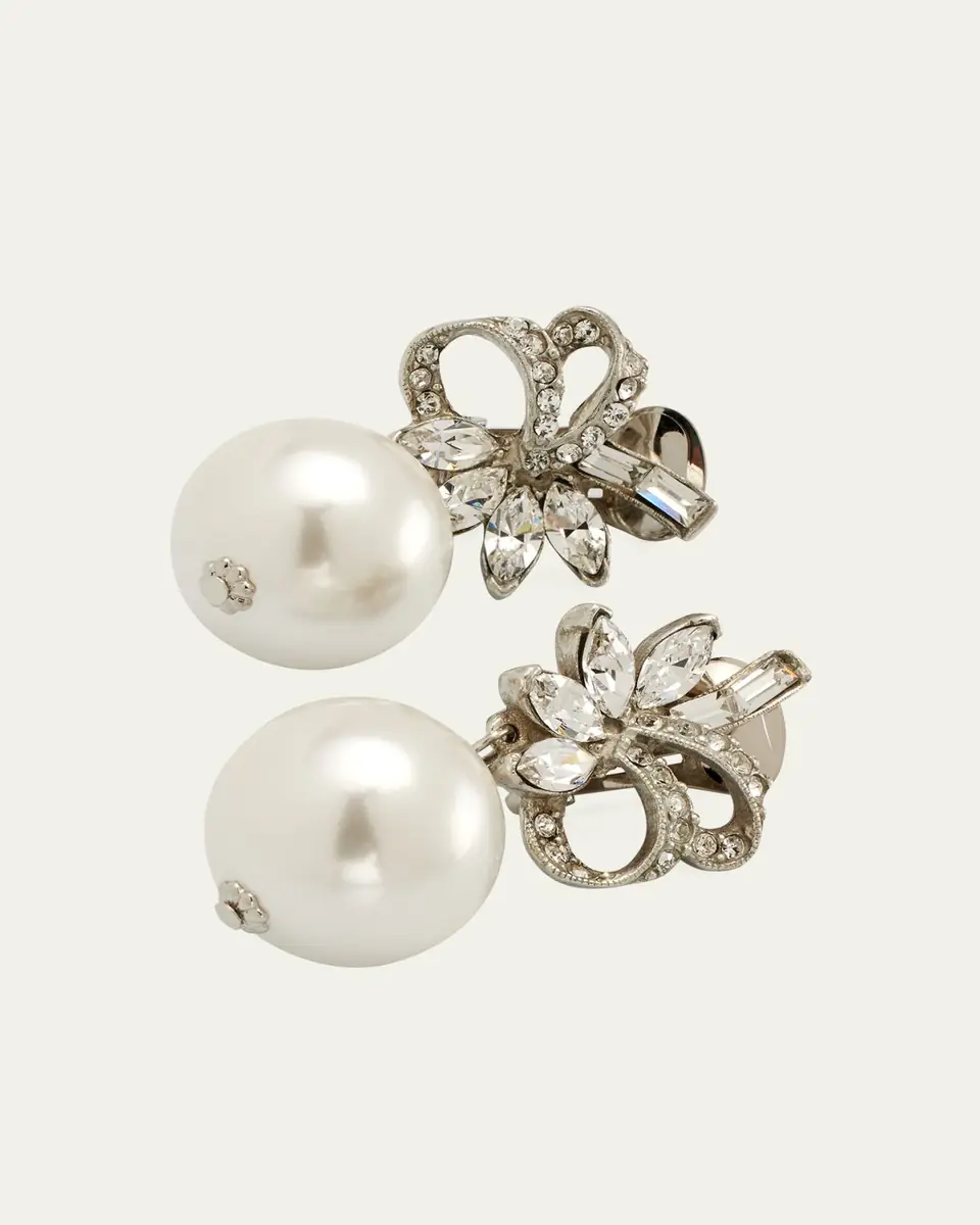 ben-amun 24k Gold Electroplated Silver Crystal Cluster Clip-On Earrings | Thumbnail 3