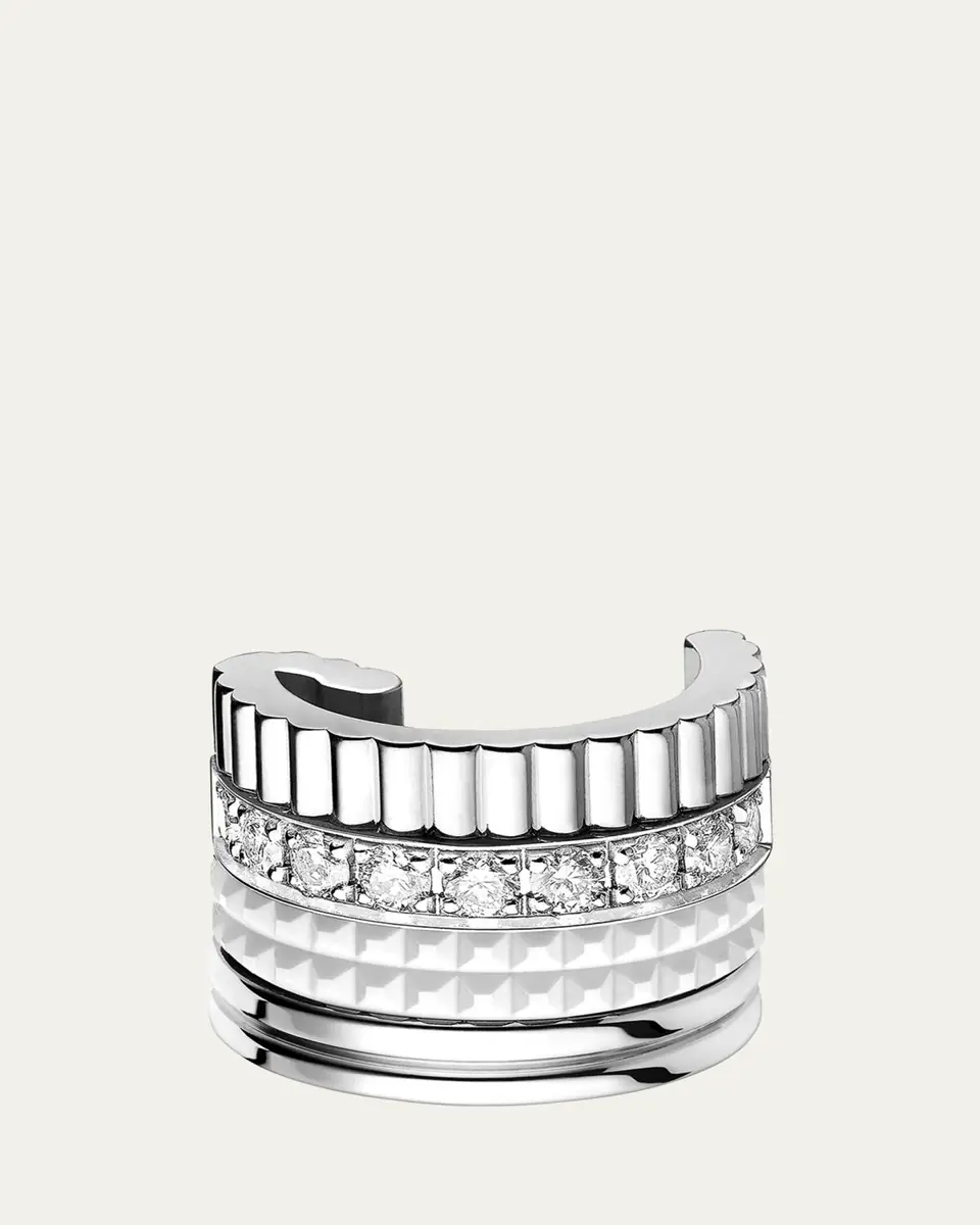 Boucheron Quatre Double White Edition Clip Earring, Single | Thumbnail 2 Boucheron Quatre Double White Edition Clip Earring, Single | Thumbnail 2