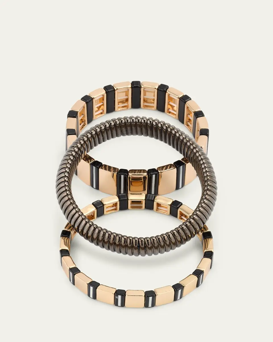 ben-amun The New York Stack Cobra Bracelets, Set of 3 | Thumbnail 3 ben-amun The New York Stack Cobra Bracelets, Set of 3 | Thumbnail 3