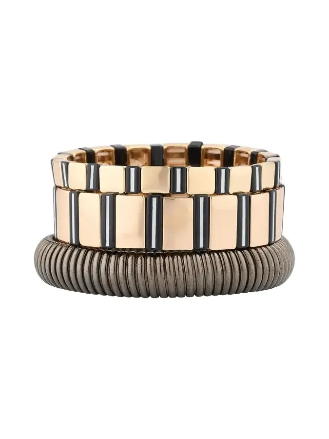 The New York Stack Cobra Bracelets, Set of 3 The New York Stack Cobra Bracelets, Set of 3