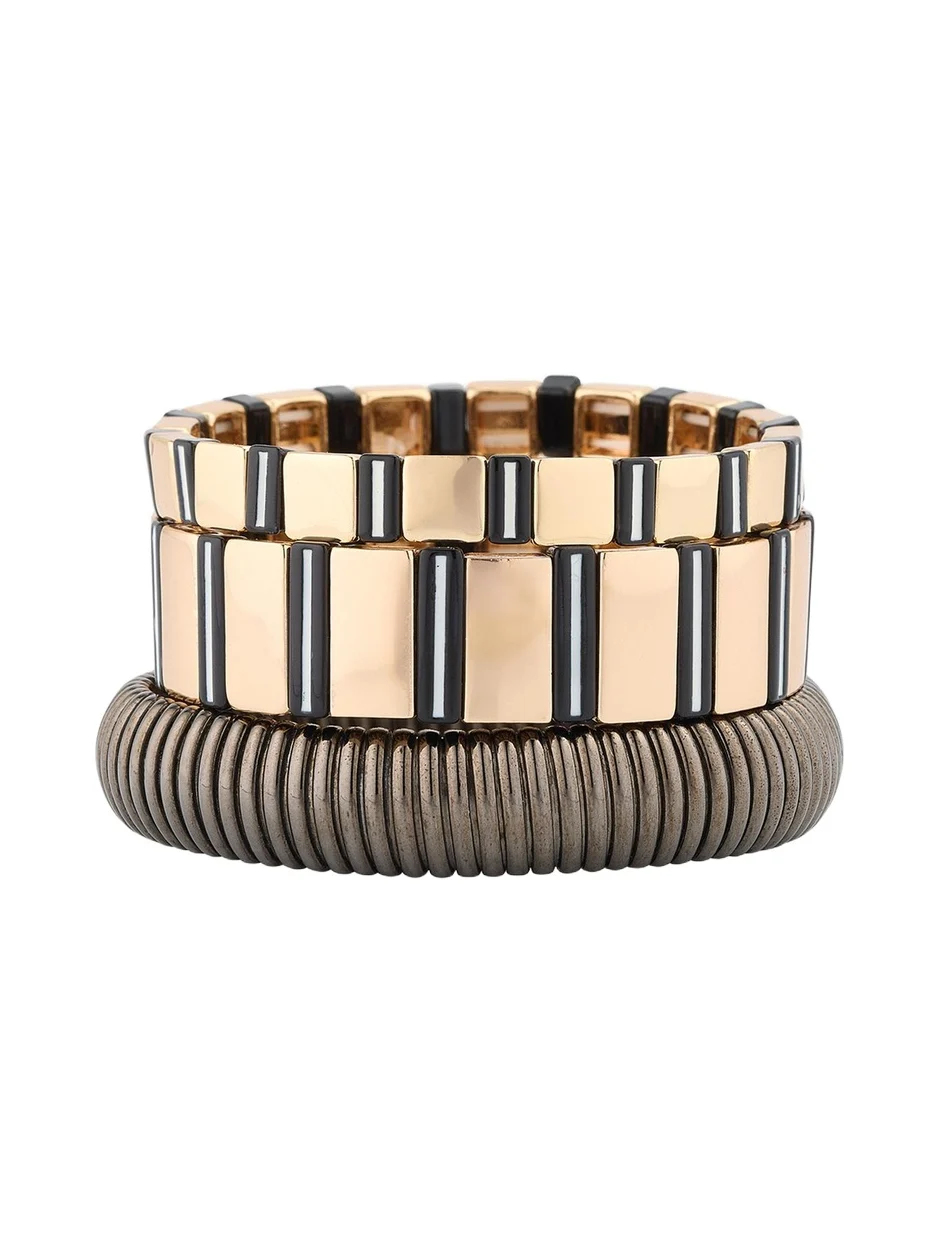 The New York Stack Cobra Bracelets, Set of 3 The New York Stack Cobra Bracelets, Set of 3