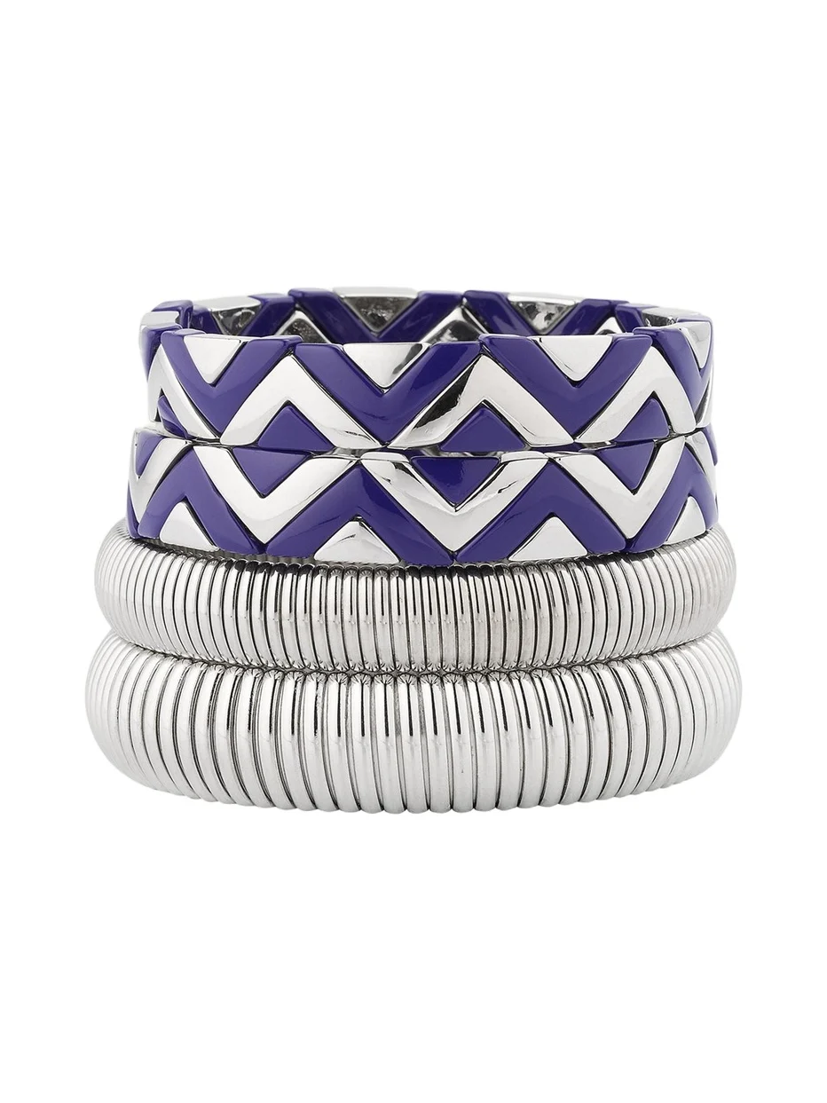 ben-amun The Santorini Stack Cobra Bracelets, Set of 4