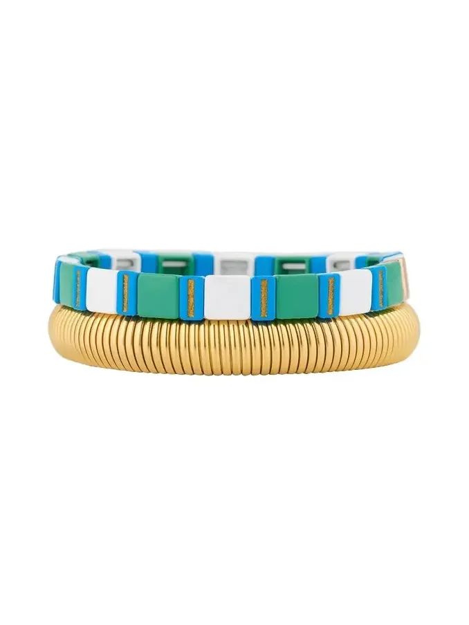 The Capri Stack Cobra Bracelets, Set of 2 The Capri Stack Cobra Bracelets, Set of 2