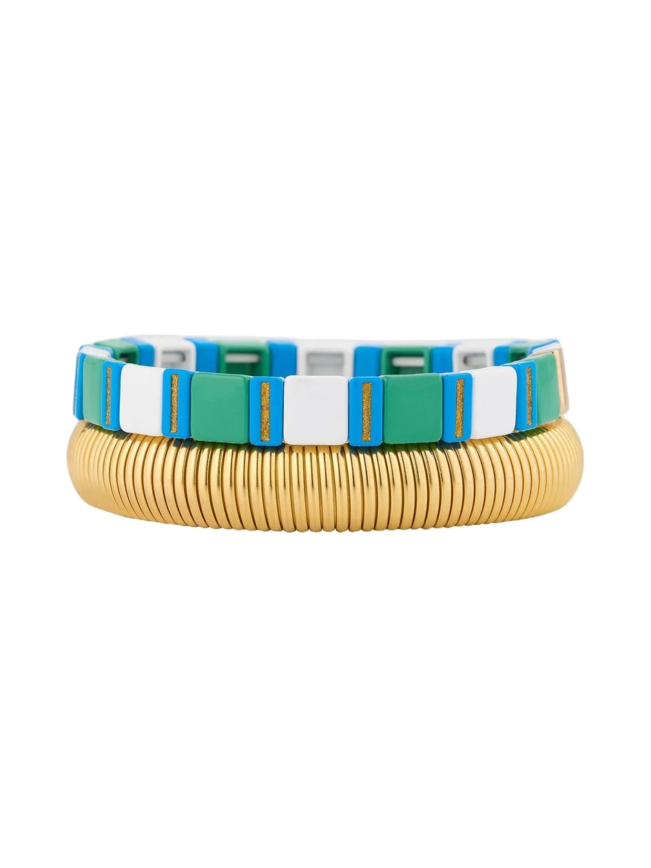 The Capri Stack Cobra Bracelets, Set of 2 The Capri Stack Cobra Bracelets, Set of 2