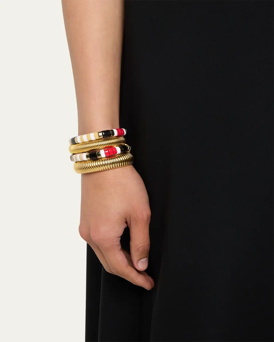 ben-amun The London Stack Cobra Bracelets, Set of 4 | Thumbnail 2 ben-amun The London Stack Cobra Bracelets, Set of 4 | Thumbnail 2