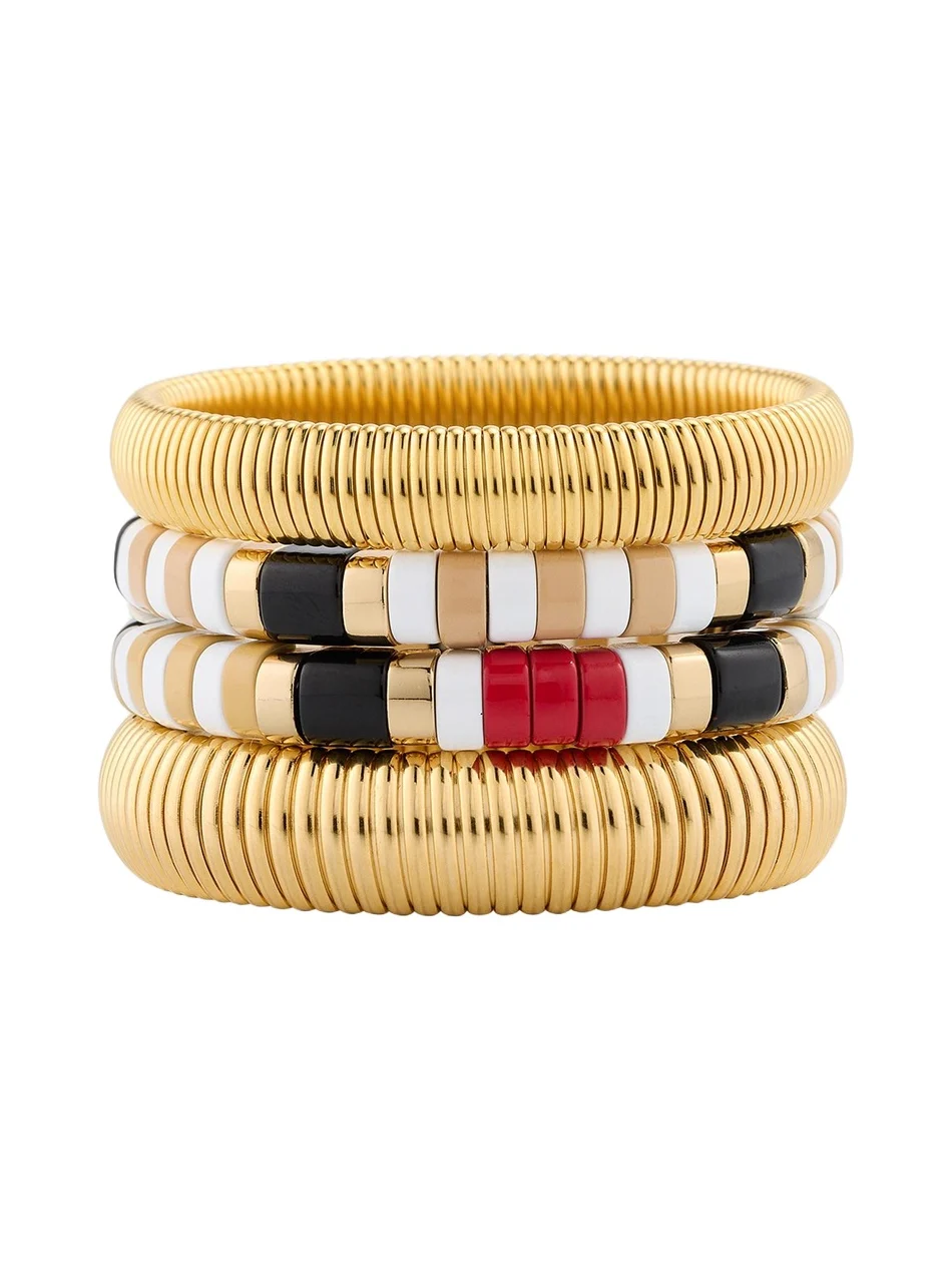 The London Stack Cobra Bracelets, Set of 4 The London Stack Cobra Bracelets, Set of 4